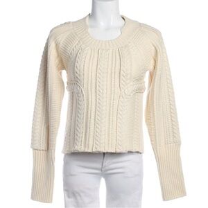 Burberry Natural White Cable Knit Sweater